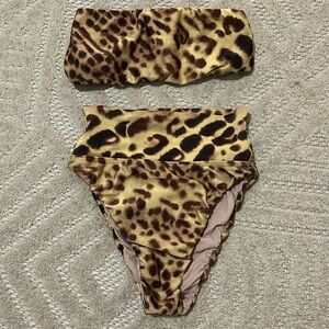 Adriana Degreas Leopard printbathing suit